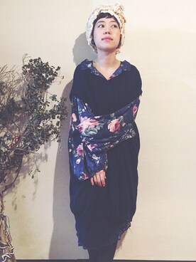 「アイテム（シャツワンピース）」を使った、千紘さん（レディース・154cm・20代）の冬コーディネート