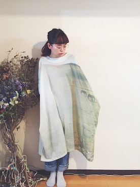 「STOF（ストフ）のアイテム（ワンピース/ドレス）」を使った、千紘さん（レディース・154cm）の春コーディネート