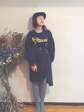 「POTTO（ポット）のアイテム」を使った、千紘さん（レディース・154cm）の春コーディネート