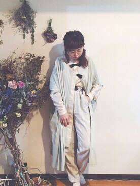 「STOF（ストフ）のアイテム（ワンピース/ドレス）」を使った、千紘さん（レディース・154cm）の春コーディネート