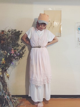 「POTTO（ポット）のアイテム」を使った、千紘さん（レディース・154cm）の夏コーディネート