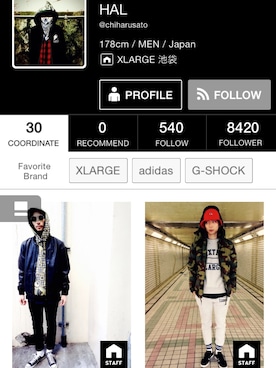 「XLARGE（エクストララージ）のアイテム（ハット）」を使った、JRunwayさん（メンズ・178cm）の冬コーディネート