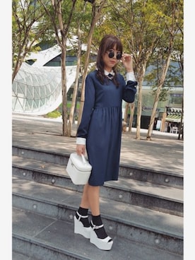 「EMODA（エモダ）のアイテム（ワンピース/ドレス）」を使った、JRunwayさん（レディース・160cm）の春コーディネート