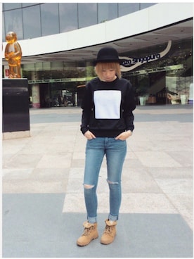 「アイテム（スウェット）」を使った、JRunwayさん（レディース・160cm）の春コーディネート