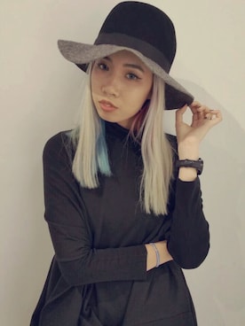 「アイテム（帽子）」を使った、JRunwayさん（レディース・160cm）の春コーディネート