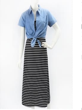 「SET UP」｜「アイテム（ワンピース/ドレス）」を使った、JRunwayさん（レディース・160cm）の夏コーディネート