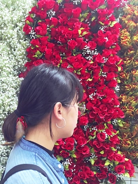 「アイテム（ヘアゴム）」を使った、JRunwayさん（レディース・160cm）の春コーディネート