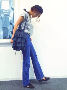 「切りっぱなし」｜「アイテム（パンプス）」を使った、きのうちさん（レディース・172cm）の夏コーディネート