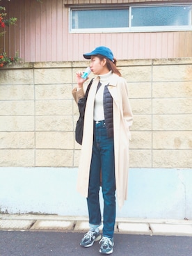 「patagonia」｜「アイテム（トレンチコート）」を使った、きのうちさん（レディース・172cm）の秋コーディネート