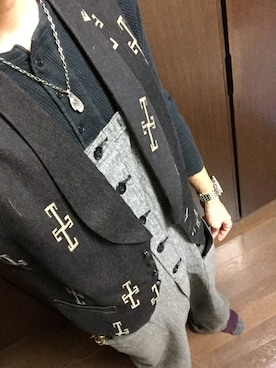 「BLACK SIGN（ブラックサイン）のアイテム（アクセサリー）」を使った、TA.KU.YA.さん（メンズ・179cm）の秋コーディネート
