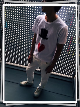 「BOHEMIANS（ボヘミアンズ）のアイテム（Tシャツ/カットソー、ホワイト系）」を使った、Maaさんの夏コーディネート