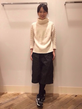 「A（エィス）のアイテム」を使った、Mamiさん（レディース・162cm）の冬コーディネート