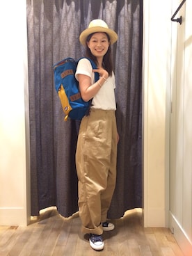 「BEAMS BOY（ビームスボーイ）のアイテム（スニーカー）」を使った、Mamiさん（レディース・162cm）の夏コーディネート