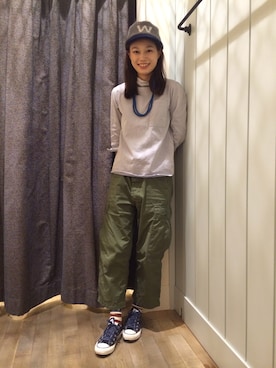 「アイテム（ソックス/靴下、その他）」を使った、Mamiさん（レディース・162cm）の秋コーディネート