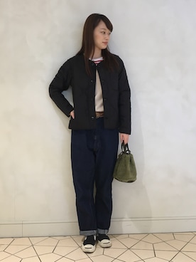 「orslow」｜「アイテム（ブルゾン）」を使った、Mamiさん（レディース・162cm）の冬コーディネート