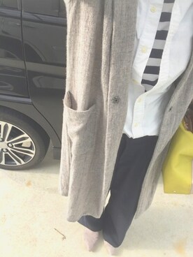 「COMME CA ISM（コムサイズム）のアイテム（ノーカラージャケット）」を使った、shiinaさん（レディース・163cm）の秋コーディネート
