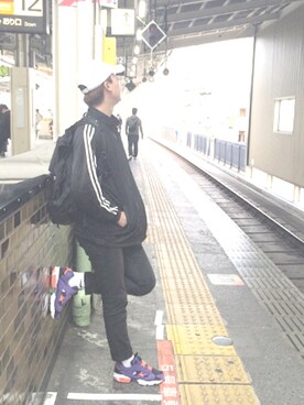 「アイテム（ジャージ）」を使った、Jinさん（メンズ・176cm・10代）の春コーディネート