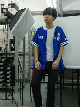 「アイテム（ジャージ）」を使った、LauKeiManさん（メンズ・170cm・20代）の夏コーディネート