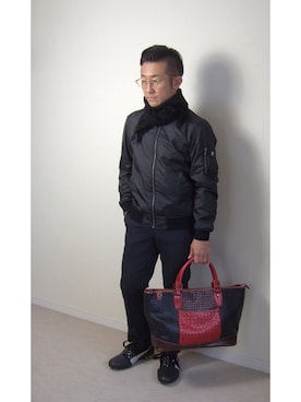 「NOLLEY'S goodman（ノーリーズグッドマン）のアイテム」を使った、dubmekentaさん（メンズ・164cm）の冬コーディネート