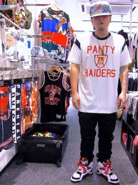「Mitchell&Ness（ミッチェル&ネス）のアイテム（キャップ）」を使った、mkt1985さん（メンズ・168cm）の夏コーディネート