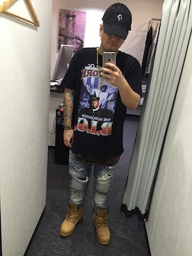 「アイテム（Tシャツ/カットソー）」を使った、mkt1985さん（メンズ・168cm）の秋コーディネート