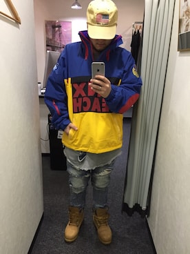 「アイテム（ナイロンジャケット）」を使った、mkt1985さん（メンズ・168cm）の秋コーディネート