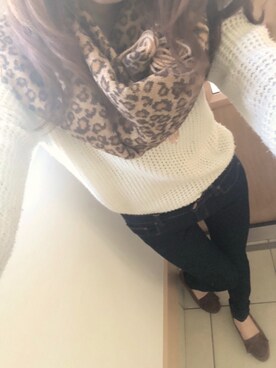 「Honeys（ハニーズ）のアイテム（モカシン/デッキシューズ）」を使った、heather.gu__mさん（レディース・164cm）の冬コーディネート