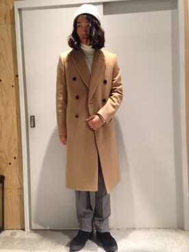 「N.HOOLYWOOD（N.ハリウッド）のアイテム（その他）」を使った、糸魚川 領太さん（メンズ・178cm）の秋コーディネート