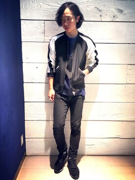 「STUDIOUS（ステュディオス）のアイテム（スニーカー）」を使った、糸魚川 領太さん（メンズ・178cm）の春コーディネート