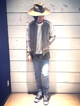 「STUDIOUS SELECT(STUDIOUS SELECT)」｜「アイテム（ブルゾン）」を使った、糸魚川 領太さん（メンズ・178cm）の春コーディネート