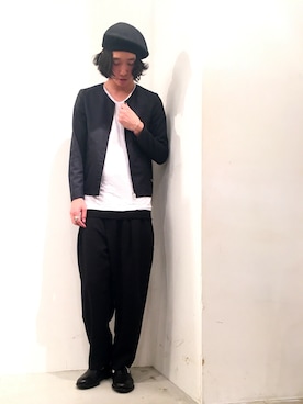 「STUDIOUS SELECT(STUDIOUS SELECT)」｜「アイテム（ブルゾン）」を使った、糸魚川 領太さん（メンズ・178cm）の春コーディネート