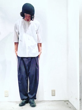「STUDIOUS SELECT(STUDIOUS SELECT)」｜「アイテム（ハンチング/ベレー帽）」を使った、糸魚川 領太さん（メンズ・178cm）の春コーディネート