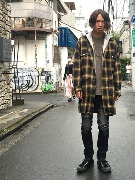 「STUDIOUS SELECT(STUDIOUS SELECT)」｜「アイテム（カバーオール）」を使った、糸魚川 領太さん（メンズ・178cm）の秋コーディネート
