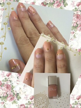 「Dior（ディオール）のディオール　ヴェルニ　＃２１１ （ハンドケア/ハンドクリーム、ピンク系）」を使った、yuさん（レディース）の冬コーディネート
