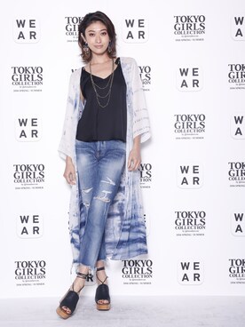 デニムパンツを使った 山田優 のレディース人気ファッションコーディネート Wear