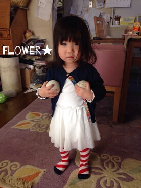 Flower★さんの（gelato pique Baby＆Kids | ジェラートピケ　ベイビーアンドキッズ）を使ったコーディネート