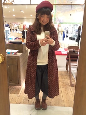 「カオリノモリ」｜「アイテム（その他アウター）」を使った、ｓａｙｕさん（レディース・155cm）の春コーディネート
