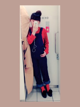 「外国人風」｜「アイテム（ジャケット/アウター）」を使った、ひがのひがこさん（レディース・155cm）の冬コーディネート