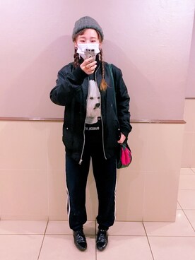 「WC（ダブル シー）のアイテム（その他シューズ）」を使った、ひがのひがこさん（レディース・155cm）の冬コーディネート