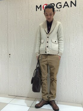 「モルガンオム」｜ケンシロウさん（メンズ・187cm）の秋コーディネート