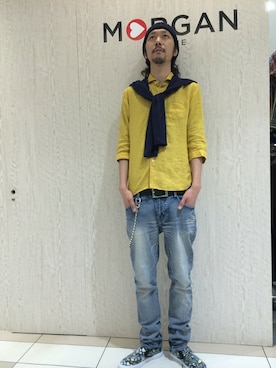 「モルガンオム」｜ケンシロウさん（メンズ・187cm）の春コーディネート