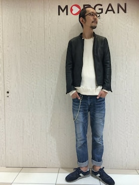 「モルガンオム」｜ケンシロウさん（メンズ・187cm）の秋コーディネート