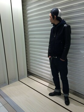 「モルガンオム」｜ケンシロウさん（メンズ・187cm）の冬コーディネート