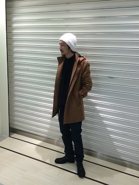 「モルガンオム」｜ケンシロウさん（メンズ・187cm）の冬コーディネート