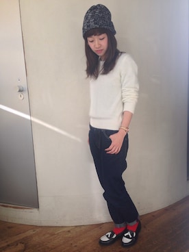 「アンゴラ」｜「アイテム（その他シューズ）」を使った、chiiiさん（レディース・152cm）の秋コーディネート