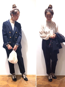 「My Fav. CHILD WOMAN（マイファブチャイルドウーマン）のアイテム」を使った、chiiiさん（レディース・152cm）の秋コーディネート