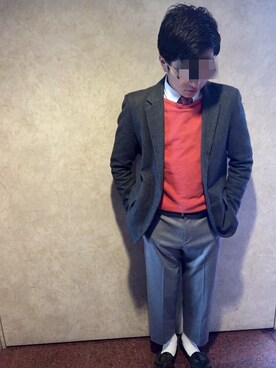 「SAINT JAMES（セントジェームス）のアイテム」を使った、ユキトさん（メンズ・168cm）の冬コーディネート