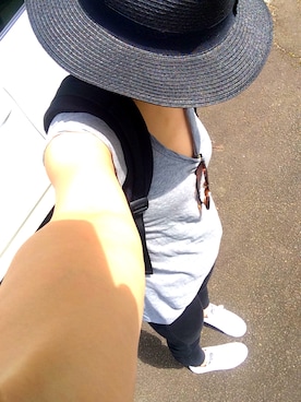 「ZeroUV（-）のアイテム」を使った、NAKAさん（レディース・165cm）の夏コーディネート