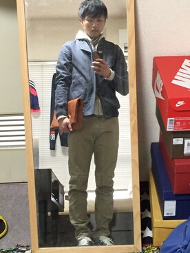 泉谷駿介さん(メンズ・181cm)の春コーディネート