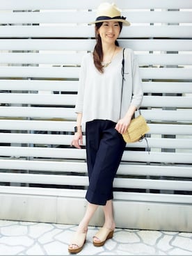 「GUILD PRIME（ギルドプライム）のアイテム」を使った、rankaさん（レディース・158cm）の春コーディネート